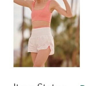 Free People Movement Women's White High-Waisted Shorts